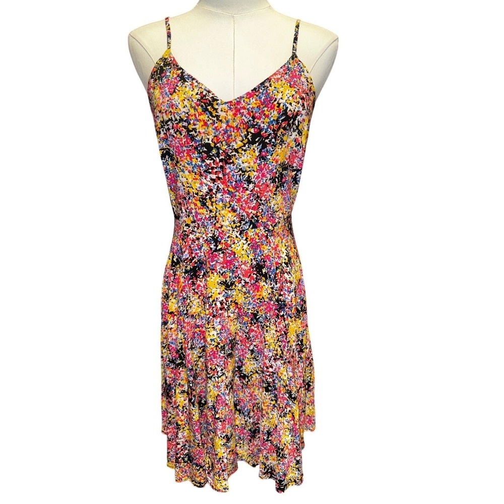 GAP Women Floral Smocked Back Fit and‎ Flare Cami Sundress  Dress Small